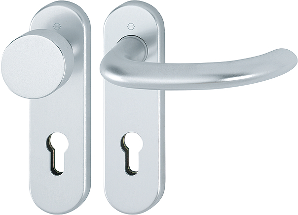 HOPPE® Wechselgarnitur mit Kurzschild Marseille 58/353K/1138, Aluminium, 2569778