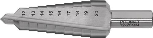 PROMAT Stufenbohrer Bohrber.12-20mm HSS ger.genutet Z.2 Stufen 9 PROMAT