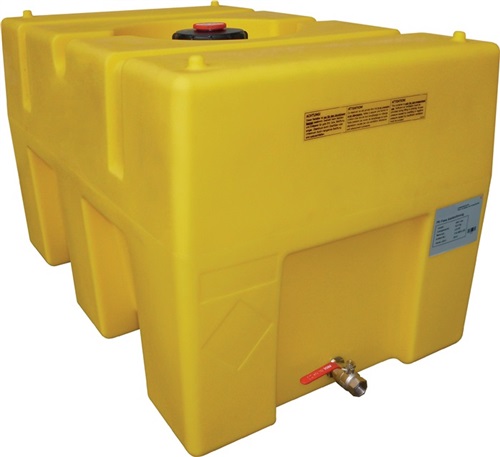 CEMO Fass kastenförmig 450 lPE gelb m.Staplertaschen Einfüllöffnung-D.140mm