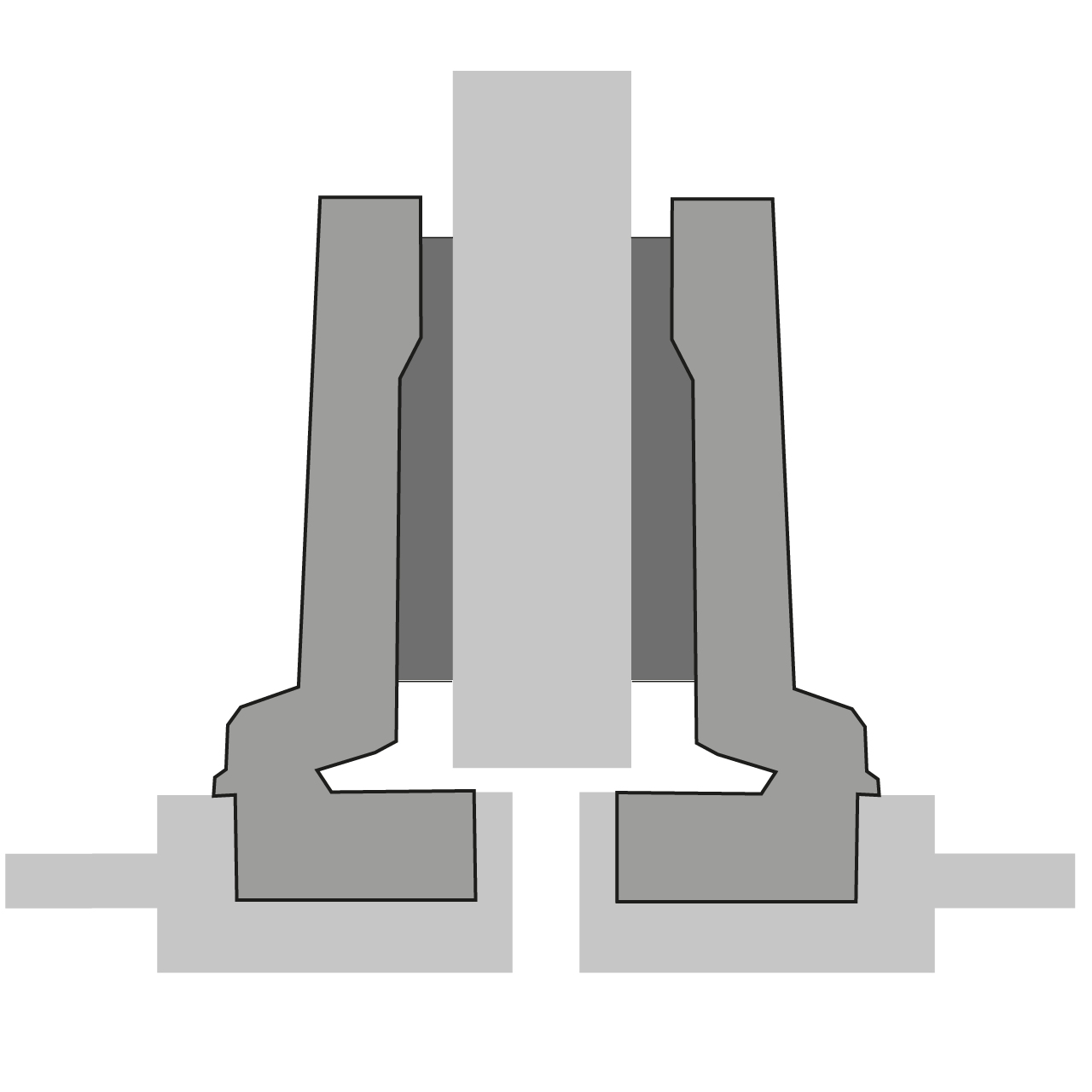 HETTICH Intermat Holzrahmentürscharnier (Intermat 9924), halb vorliegend, Öffnungswinkel 95°, Bohrbild TH 38 x 8 mm, zum Anschrauben (-), 72965