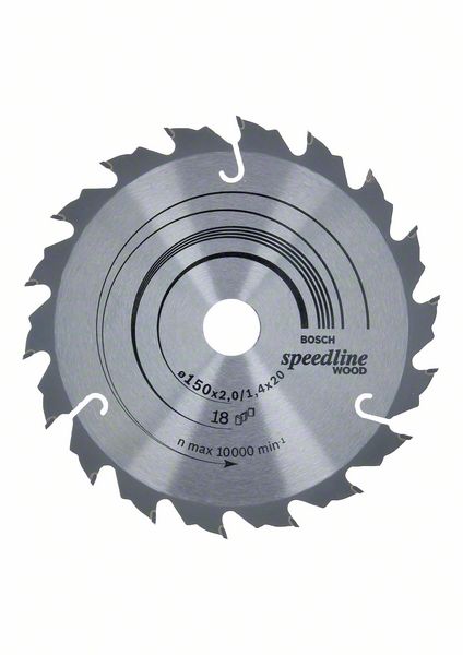 BOSCH Kreissägeblatt Speedline Wood, 150 x 20 x 2,0 mm, 18