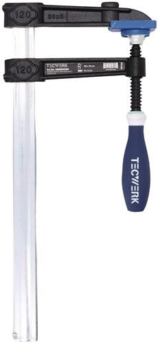 TECWERK Temperguss-Schraubzwinge Spann-W.1000mm A.175mm 3K-Griff 35x9mm TECWERK