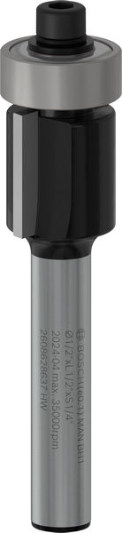 BOSCH Bündigfräser 1/4", D1 12,7 mm, L 12,7 mm, G 56 mm