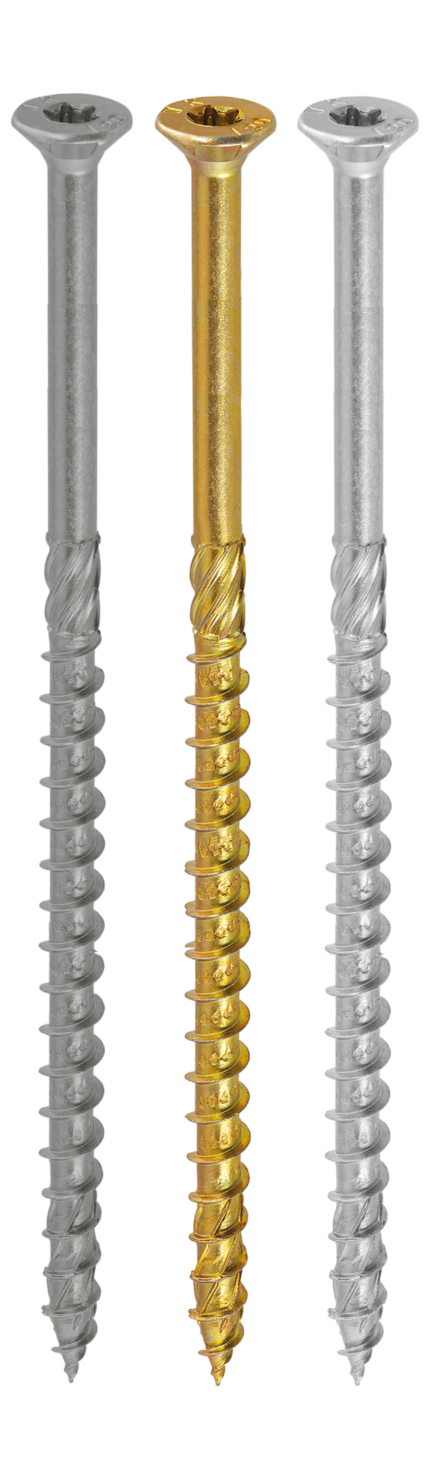 50 St. KLIMAS Spanplattenschraube Größe 8,0 x 380 mm mit ETA Zulassung 18/0817, hell verzinkt