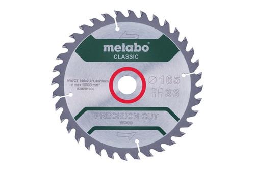 METABO Kreissägeblatt precision cut wood classic D165x2,2/1,4xBohrung20mm Z.36 WZ