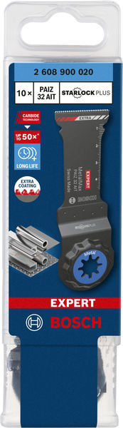 BOSCH EXPERT MetalMax PAIZ 32 AIT Blatt für Multifunktionswerkzeuge, 50 x 32 mm, 10 Stück. Für oszillierende Multifunktionswerkzeuge