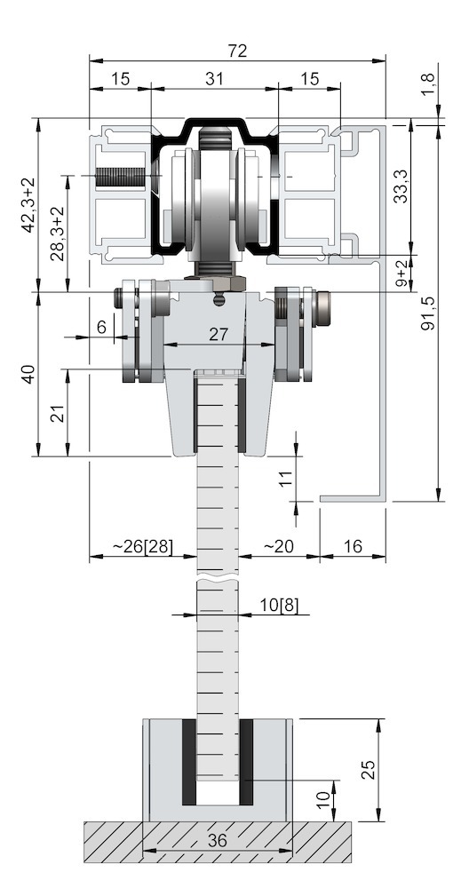 HELM Abdeckkappenpaar, Aluminium