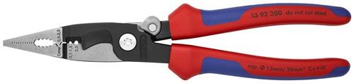 KNIPEX Elektroinstallationszange L.200mm pol.Mehrkomp.-Hülle m.Öffnungsf.KNIPEX