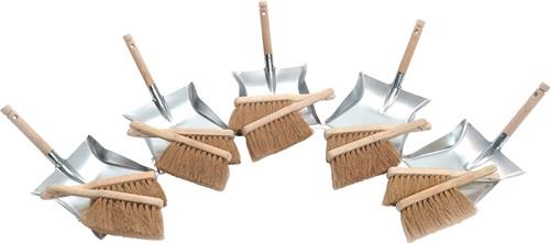 Nordwest Kehrschaufelset m.Holzgr.10xKokoshandfeger 5xKehrschaufel