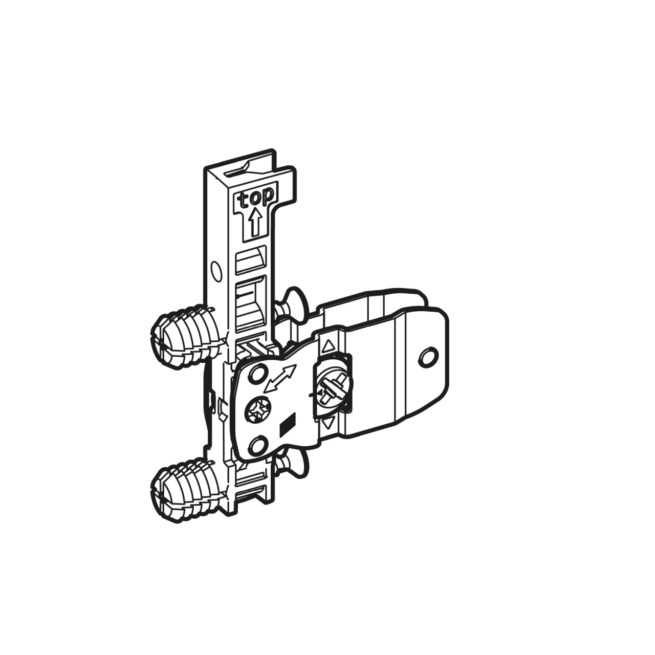 HETTICH AvanTech YOU Frontbefestigung für Zarge, Höhe 139 mm, zum Einschlagen, 9257885