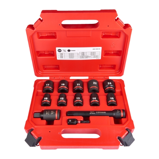 MILWAUKEE 13-teiliges Set SHOCKWAVE Schlagnuss 1/2" kurz Set
