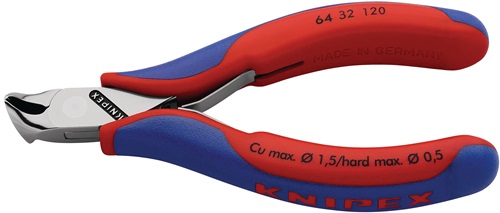 KNIPEX Elektronikvornschn.L.120mm Form 3 Facette ja,kleine spiegelpol.Mehrkomp.-Hüllen