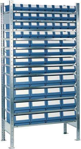 Nordwest Steckregal H2000xB1000xT400mm Grundregal 12 Stahlböden 32 x 4,16 x 5,16 x 6