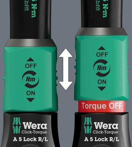 WERA Drehmomentschlüssel Click-Torque Lock A 5 R/L 1/4 Zoll 2,5-25 Nm WERA