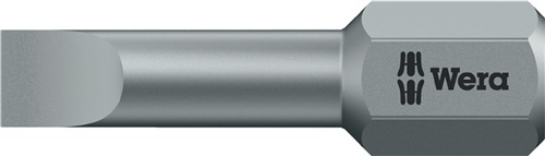 WERA Bit 800/1 TZ f.Schlitzschrauben 5,5mm L.25mm 1/4 Zoll C6,3 1mm zähhart,TZ WERA