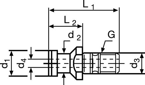 PROMAT Anzugsbolzen DIN 69872 Form A SK50 m.Bohr.PROMAT