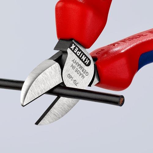 KNIPEX Seitenschneider L.140mm Kopf pol.Mehrkomp.-Hüllen max.1,8mm KNIPEX