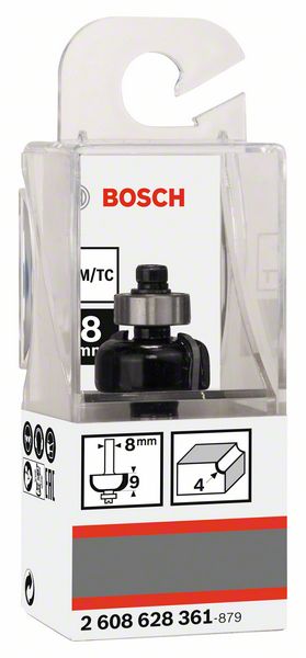 BOSCH Profilfräser E, 8 mm, R1 4 mm, D 20,7 mm, L 9 mm, G 53 mm