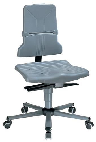 BIMOS Arbeitsdrehstuhl Sintec B RollenPP grau 430-580mm BIMOS BIMOS Arbeitsdrehstuhl Sintec B RollenPP grau 430-580mm BIMOS