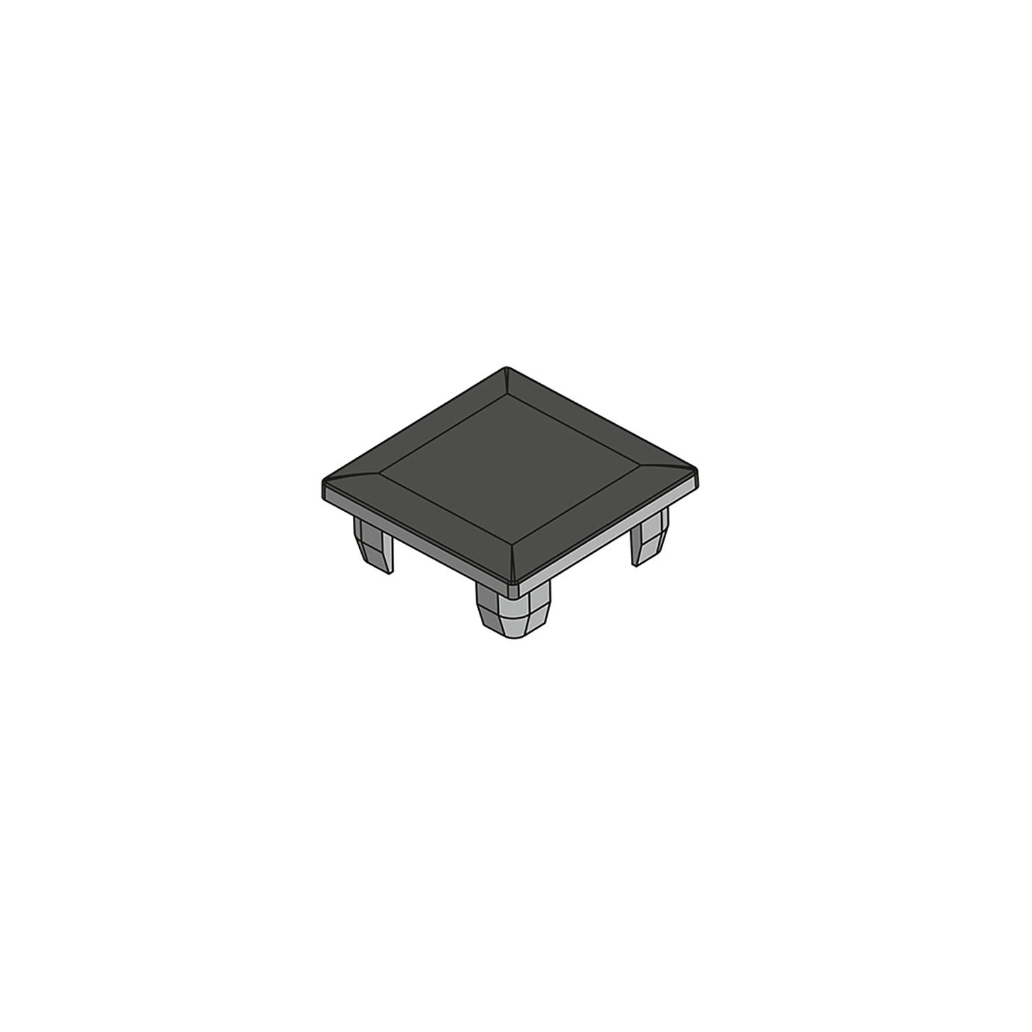 HETTICH Cadro Profil-Abdeckkappe Standard schwarz, 9298849