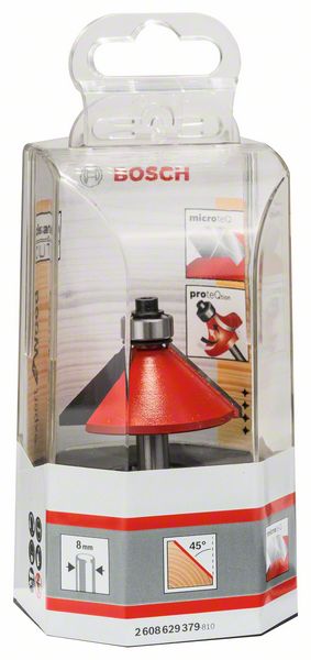 BOSCH Fasefräser, 8 mm, D 44 mm, L 18,5 mm, G 61 mm