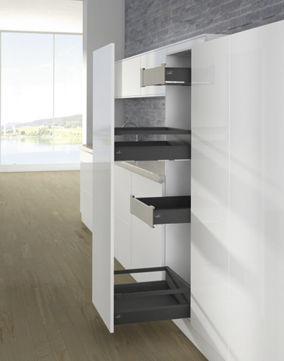 HETTICH Zarge ArciTech, 94 mm / 400 mm, anthrazit, rechts, 9121288 HETTICH Zarge ArciTech, 94 mm / 400 mm, anthrazit, rechts, 9121288