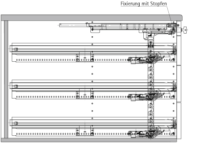 HETTICH Konstruktionszeichnung Quadro 12 / 3 x KA 270, 75941