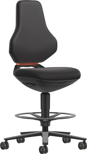 BIMOS Arbeitsdrehstuhl TEXON Sitz-Stopp-Rl.u.Fußring Supertec schwarz 570-810mm BIMOS