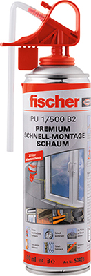 FISCHER Schnellmontageschaum Premium PU 500/750