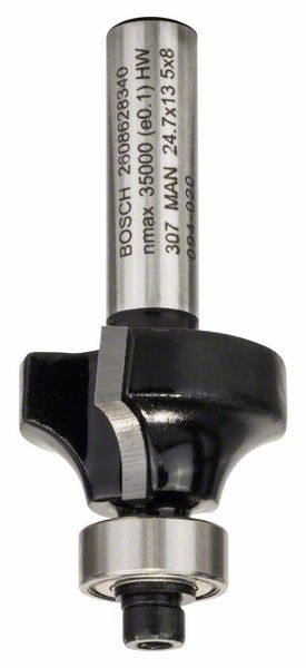 BOSCH Abrundfräser Standard for Wood, 8 mm, R1 6 mm, L 13,2 mm, G 53 mm