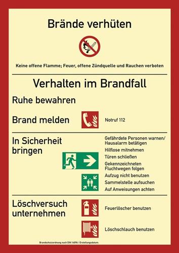 PROMAT Brandschutzzeichen DIN EN ISO 7010 L210xB297mm Brandschutzordnung Folie