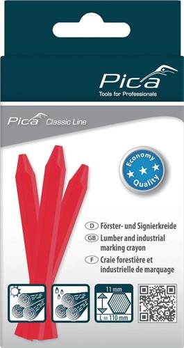 PICA Signierkreide Classic ECO 591 rot unpapiert 12 St./Schachtel PICA