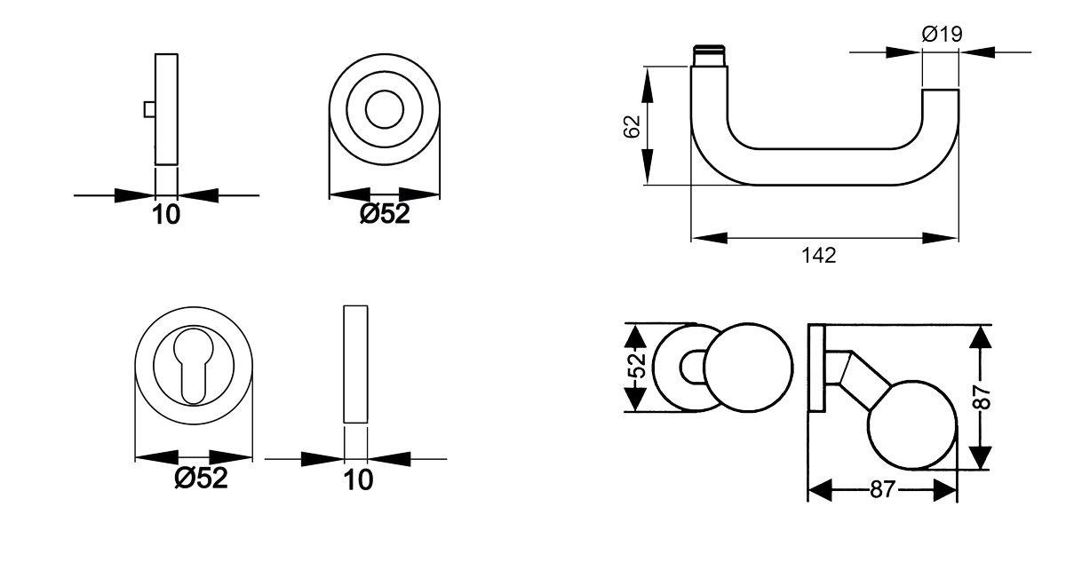 KARCHER DESIGN ER/FS 27V WGL 71 - Kreta, Wechselgarnitur links, FS, Edelstahl