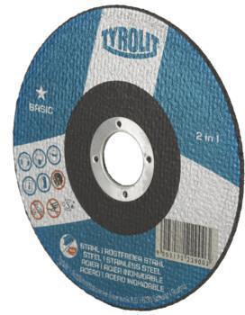TYROLIT Trennscheibe BASIC D125x1mm ger.Bohr.22,23mm 100 St./Eimer TYROLIT