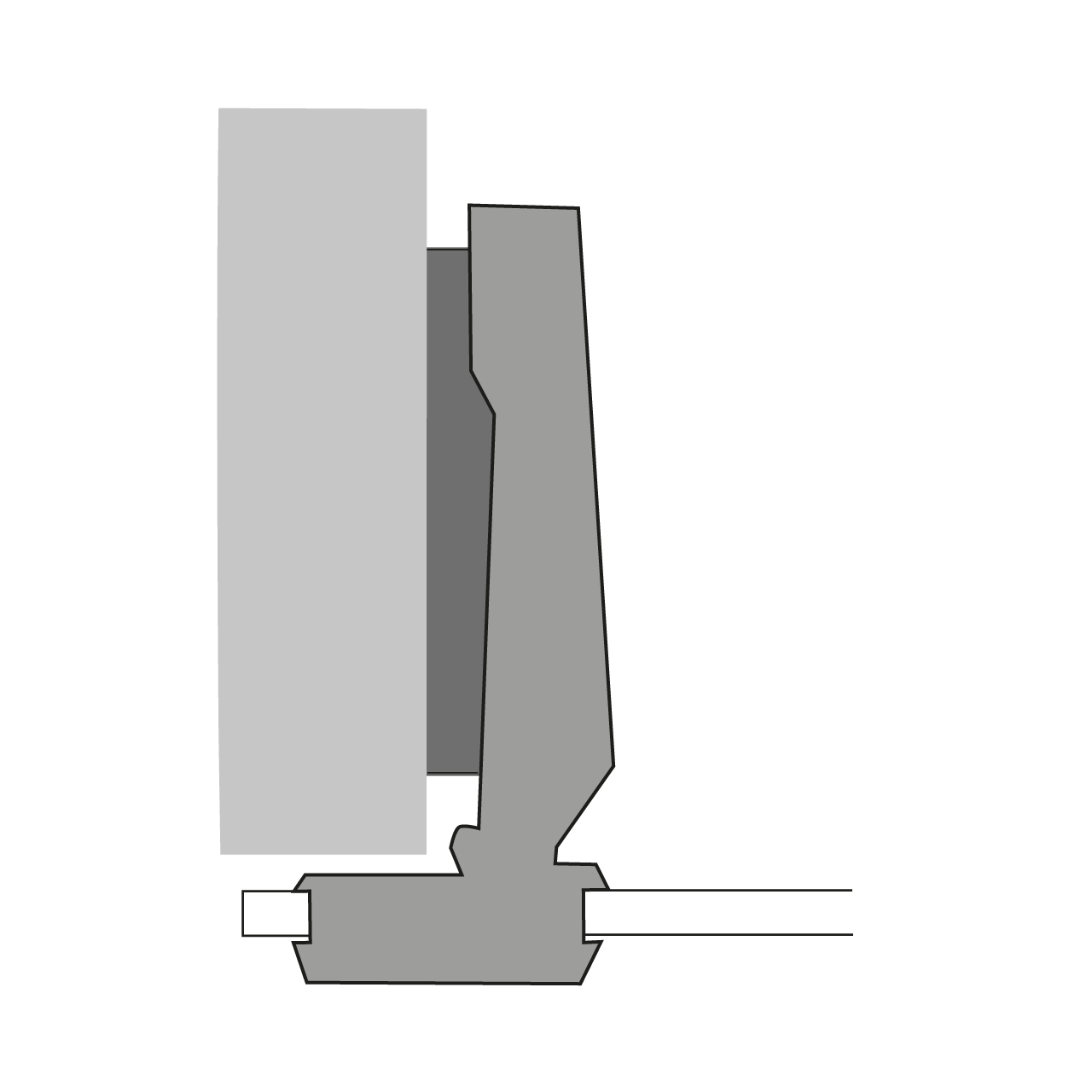 HETTICH Intermat Glastürscharnier (Intermat 9904), vorliegend, Öffnungswinkel 95°, zum Anschrauben (-), 72960