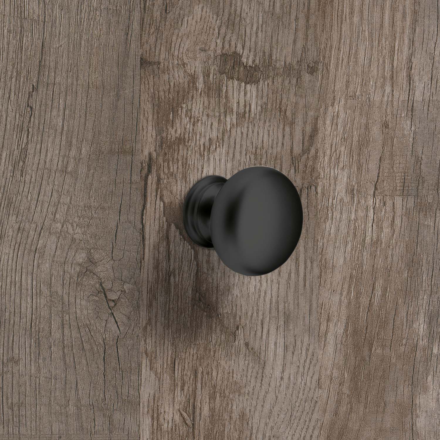 HETTICH Knopf Cirpi, H 27 mm, ø 30 mm, Schwarz matt, 9345389
