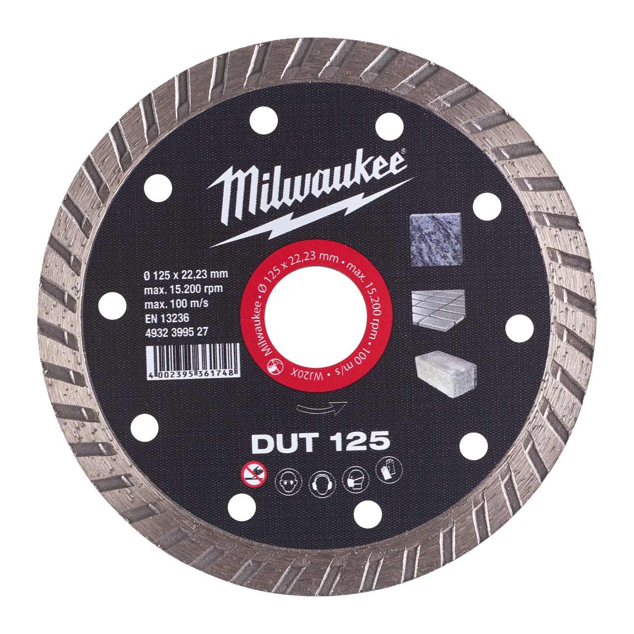 MILWAUKEE Universal geschlossen Diamanttrennscheibe DUT 125 mm