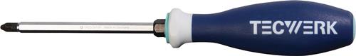 TECWERK Schraubendreher Gr.PZD 2 Klingen-L.100mm 3K-Griff 6KT Kl./Ans.TECWERK
