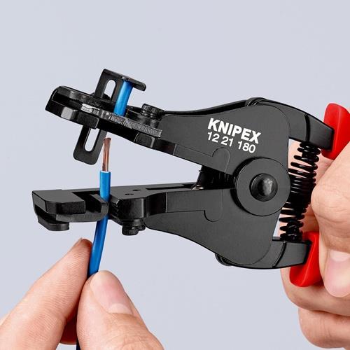 KNIPEX Abisolierzange L.180mm schwarz lack.Ku.-Überzug m.Öffnungsf.KNIPEX