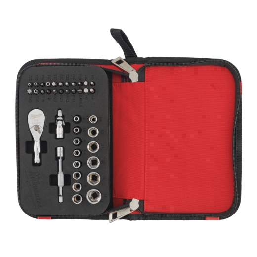 MILWAUKEE 39-teilig 1/4" Kompakt-Ratschen Set