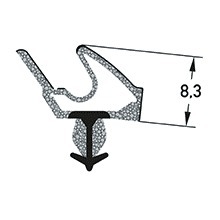 DEVENTER Türdichtung SP 7677 Zimmertür Nutbefestigung 15 mm/14,1 mm Nuttiefe: 7 mm thermoplastischer Elastomer-Schaum rustikal-braun