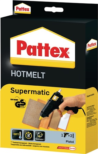 PATTEX Heißklebepistole Supermatic Klebeleistung 4,5 g/min 7-10 min 11mm PATTEX