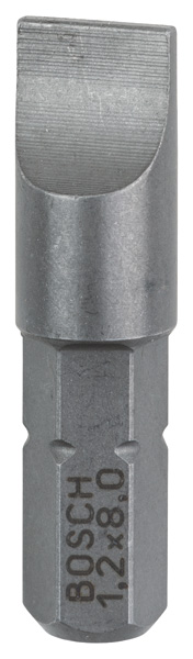 BOSCH Schrauberbit Extra-Hart S 1,2 x 8,0, 25 mm, 3er-Pack