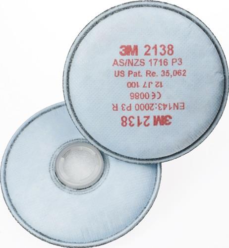 3M Rundpartikelfilter 2138 EN 1473:2000 P3R f.4000370675,-680, -690,-691 3M