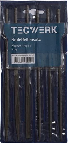 TECWERK Nadelfeilensatz L.200mm Hieb 2 6-tlg.TECWERK