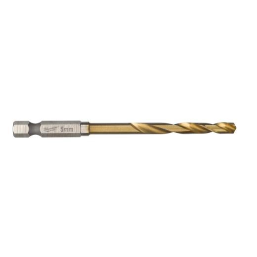 MILWAUKEE 5,0 x 93 mm SHOCKWAVE Metallbohrer HSS-G RED HEX Titan 1/4"