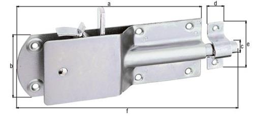 GAH Sicherheits-Stallriegel L.200mm B.125mm STA galv.verz.d.pass.GAH