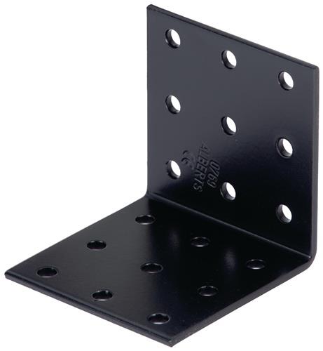 GAH Lochplattenwinkel H60xB60xS2,5mm STA roh,verzinkt,schwarz ku.-besch.GAH