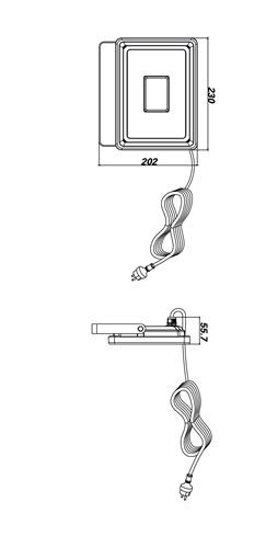 PROMAT LED-Strahler 50 W 4250 lm 2m H05RN-F 3x1mm² IP65 PROMAT