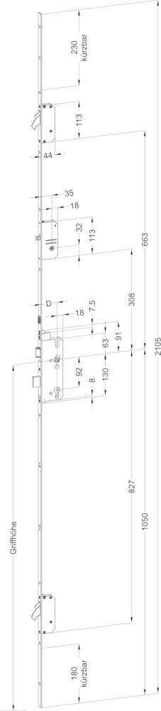WINKHAUS Selbstverriegelnde-Mehrfachverriegelung STV AV3-FW2060 M2, 8/92, Stahl 5015529 WINKHAUS Selbstverriegelnde-Mehrfachverriegelung STV AV3-FW2060 M2, 8/92, Stahl 5015529